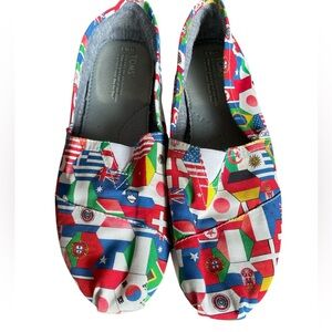 TOMS Flag Print Slip-On Shoes